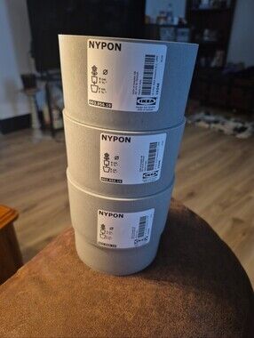 LOT OF 3 IKEA NYPON Plant Pot Indoor/outdoor Gray 3 ½" 003.956.19